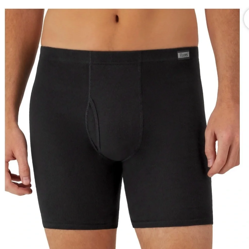Hanes Men's Boxer Briefs, Moisture-wicking Breathable Boxer Briefs 2 Two Pack